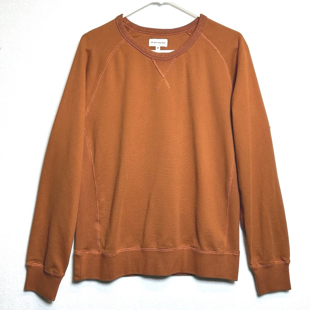 Spier & Mackay Sweatshirt Mens M  Rust Orange Crewneck Cotton Pullover